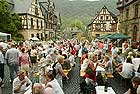 Mit Sonderschiffen von Koblenz, Boppard, Bingen, Rdesheim oder anderen Rheinorten angereist, finden sich zahlreiche Besucher aus Nah und Fern bei der Rotweinprobe im Juni und dem Rotweinfest im August auf dem Marktplatz in  am Rhein ein.